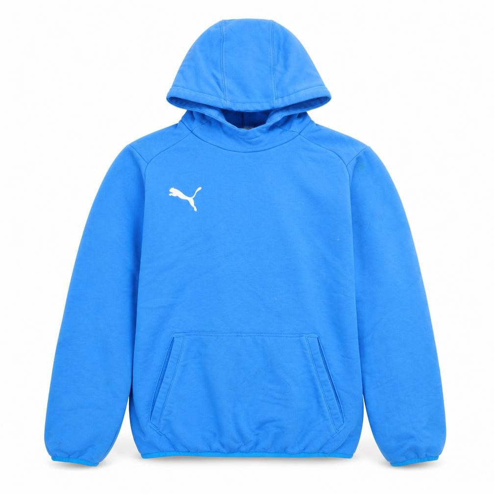 Puma Boys Blue Hoodie, Size L, Pullover Style, Logo Accent