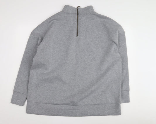 Next Grey Women's Sweatshirt, Size 7, Casual High Neck