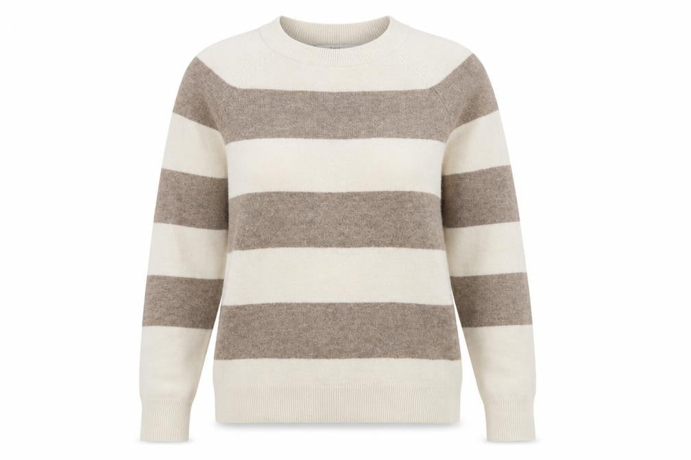 Marks & Spencer Women's Beige XS Striped Jumper