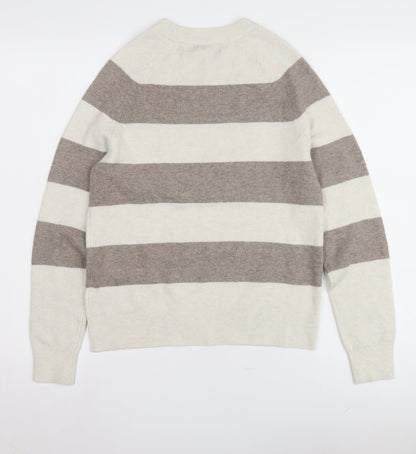 Marks & Spencer Women's Beige XS Striped Jumper