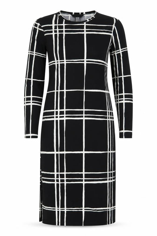 New Look Women's Black Check Dress Size 6