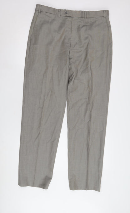 Marks & Spencer Men's Trousers, Size 34, Wool Blend