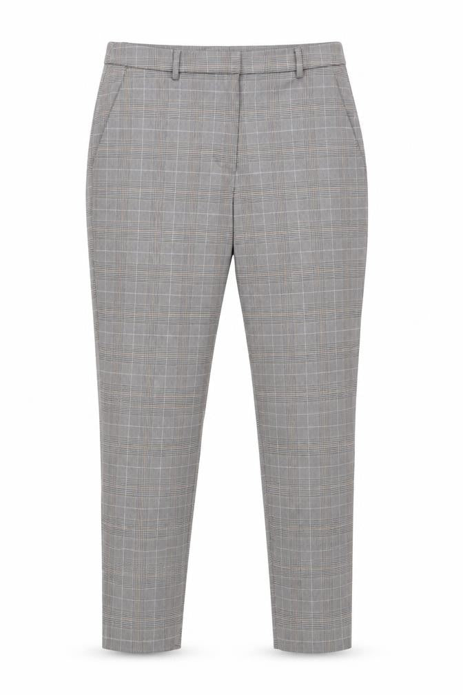 H&M Women's Grey Check Trousers Size 12 Workwear