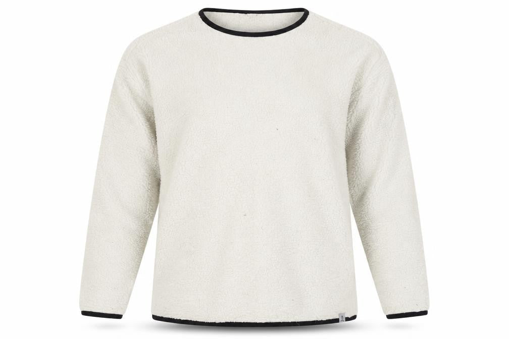 Lands’ End Women’s Ivory Fleece Pullover M