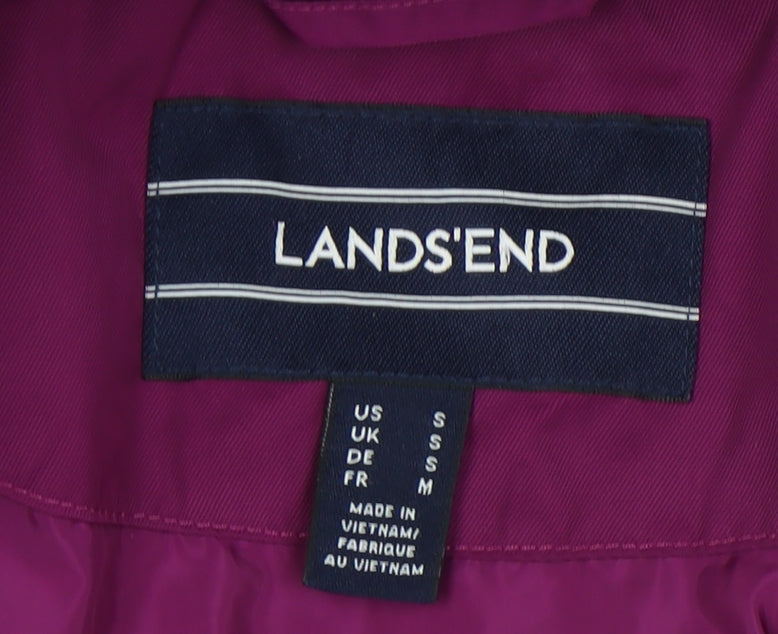 Lands' End Women's Purple Puffer Jacket, Size S