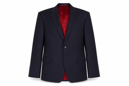 Next Men's Blue Striped Long Suit Jacket 44L