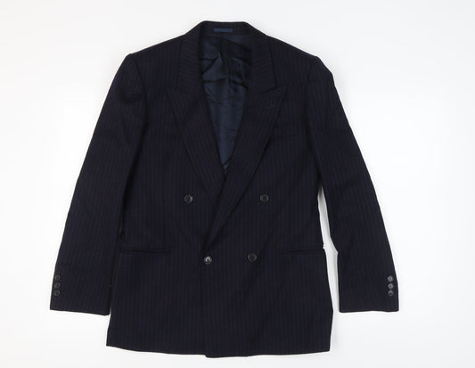 Gianni Baldo Men's Blue Striped Blazer Size 48R