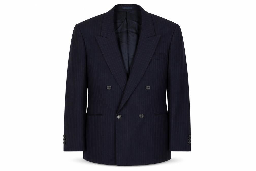 Gianni Baldo Men's Blue Striped Blazer Size 48R