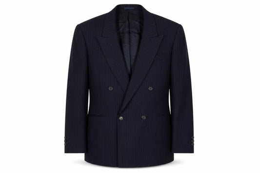 Gianni Baldo Men's Blue Striped Blazer Size 48R