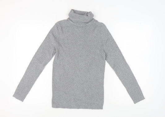 Wallis Women's Grey Roll Neck Pullover Jumper, Size 14