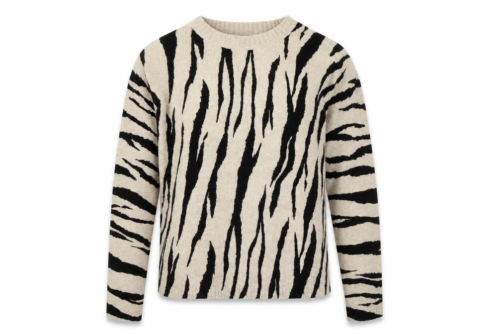 Marks and Spencer Women's Beige Animal Print Pullover XS