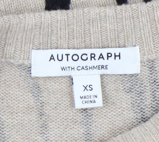 Marks and Spencer Women's Beige Animal Print Pullover XS