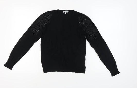Warehouse Women's Black Pullover Jumper Size 10