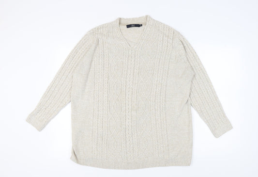 Isle Essentials Beige Women's Pullover Jumper L