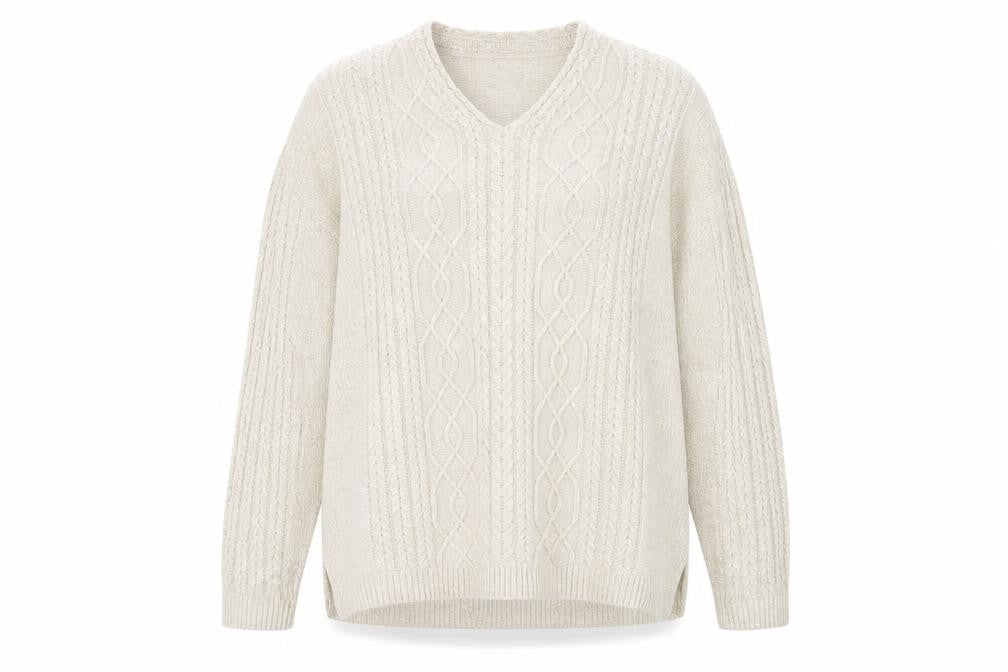 Isle Essentials Beige Women's Pullover Jumper L