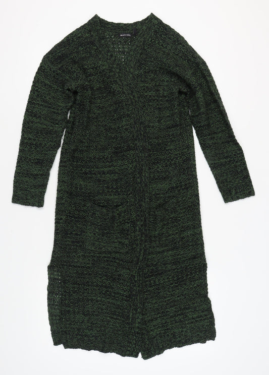 Brave Soul Women's Green Cardigan, Size L, V-Neck Style