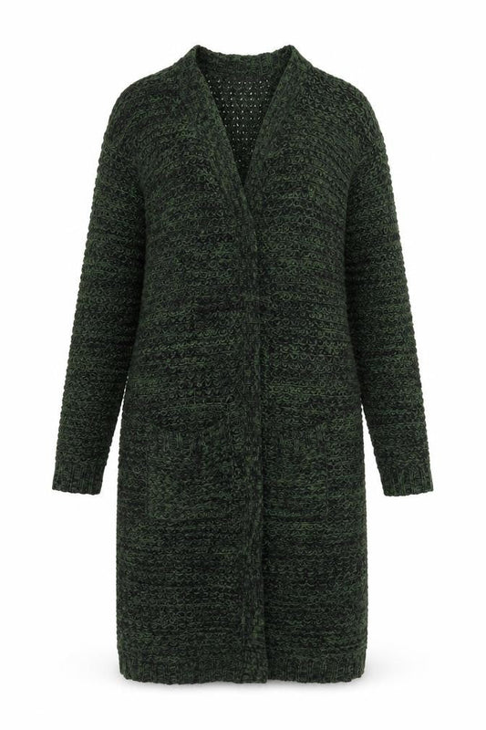 Brave Soul Women's Green Cardigan, Size L, V-Neck Style
