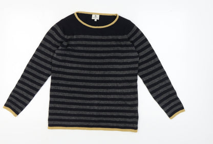Benedetta B Women's Black Striped Pullover Jumper S