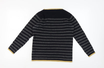 Benedetta B Women's Black Striped Pullover Jumper S