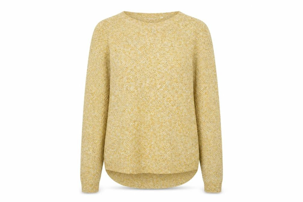 Fat Face Women's Yellow Chunky-Knit Pullover Jumper Size 6