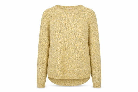 FatFace Women's Yellow Chunky-Knit Pullover Jumper Size 6
