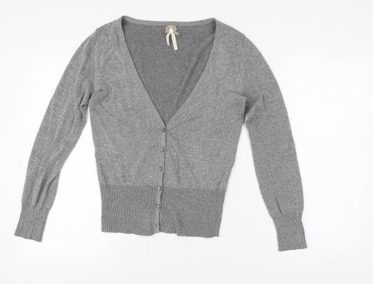 Next Women's Grey V-Neck Cardigan, UK Size 10
