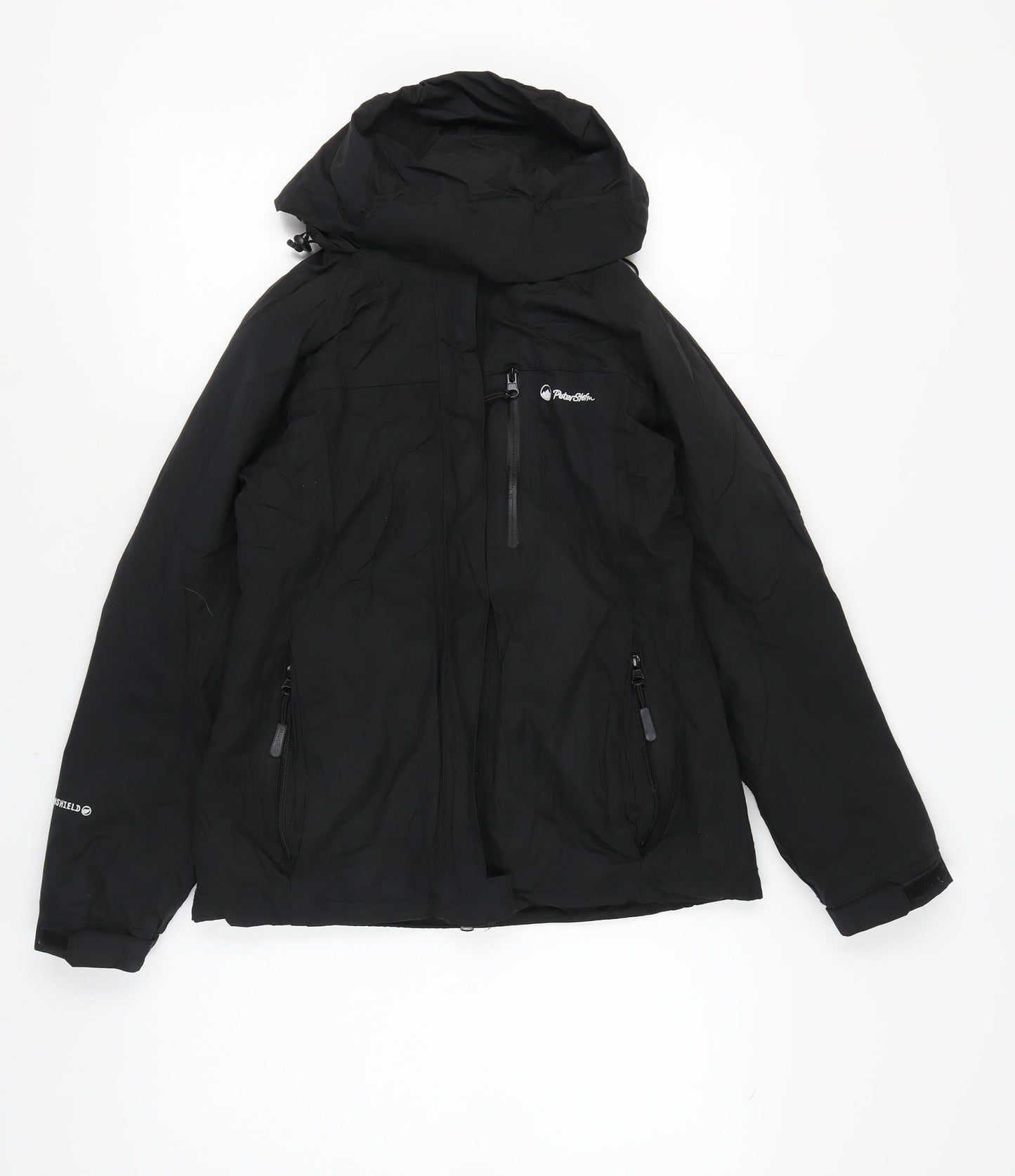 Peter Storm Women's Black Hooded Jacket Size 8