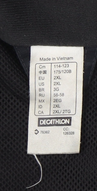Decathlon Women's Black Waterproof Rain Jacket 2XL