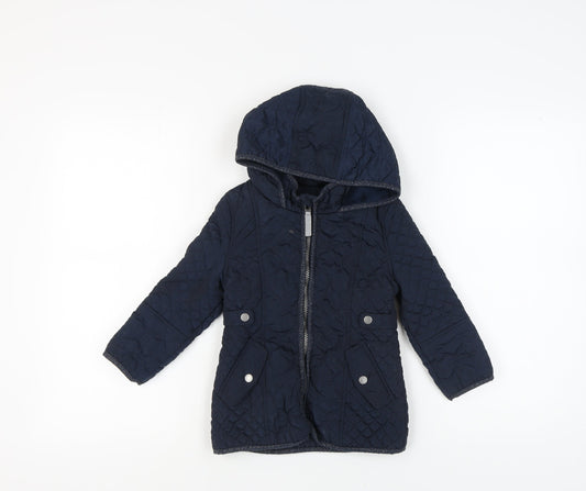 Junior J Girls Blue Quilted Jacket 4-5 Years
