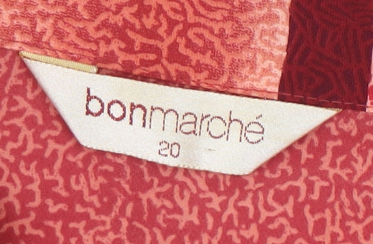 Bonmarché Red Striped Button-Up Shirt Size 20
