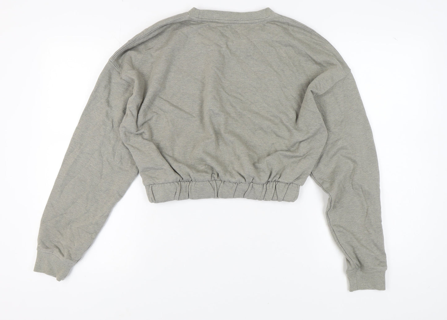 Pull & Bear Women's Grey Sweatshirt, L - Relaxed Fit, Casual
