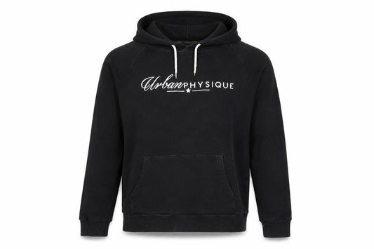 Urban Physique Men's Black Hoodie M Pullover Graphic Logo