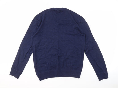 Gap Men's Blue V-Neck Pullover Jumper, Size M
