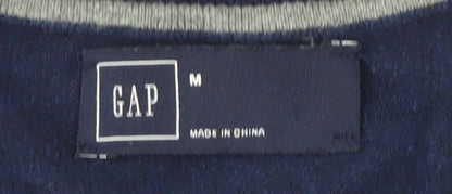 Gap Men's Blue V-Neck Pullover Jumper, Size M