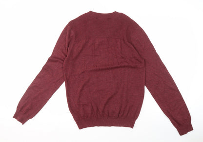 McKenzie Red V-Neck Pullover Jumper Men L
