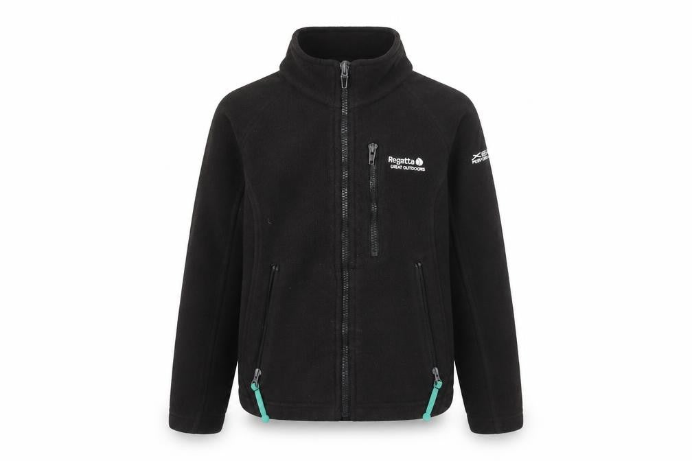 Regatta Boys Black 7 Years Basic Fleece Jacket