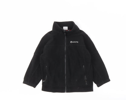 Additional front view of Sprayway boys’ black fleece jacket, size 6, years