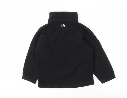 Back view of Sprayway boys’ black fleece jacket, size 6, years