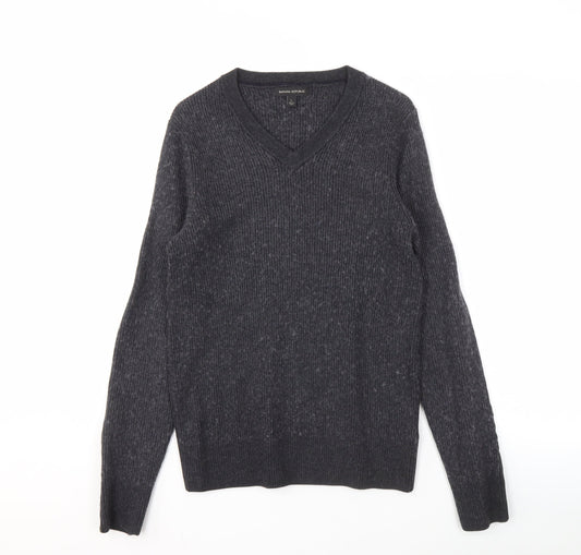 Banana Republic Men's Black Wool Pullover Jumper - L