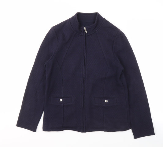 Viyella Women's Blue Full-Zip Cotton Jacket M