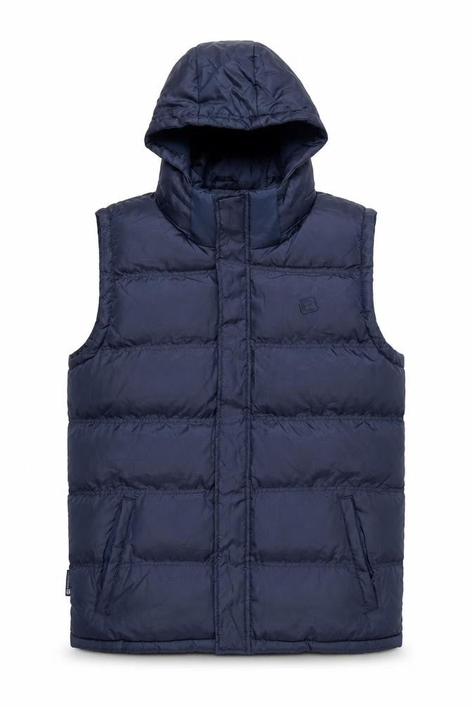 Mountain Essentials Men's Blue Hooded Puffer Jacket L
