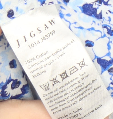 Jigsaw Women’s Floral Button-Up Shirt UK Size 8