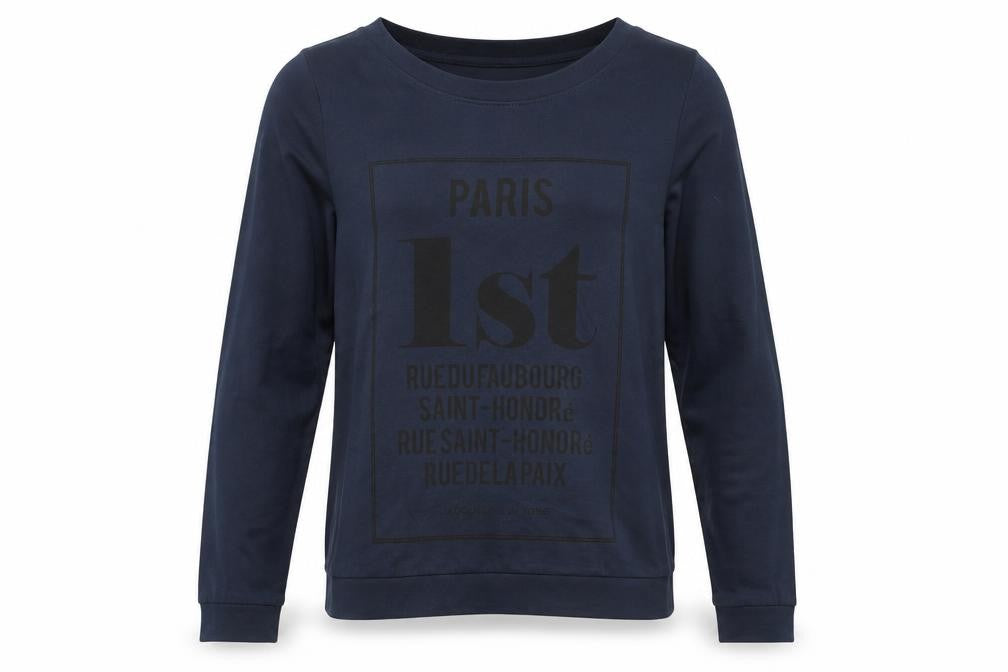 Jacqueline de Yong Blue Graphic Sweatshirt M Unisex