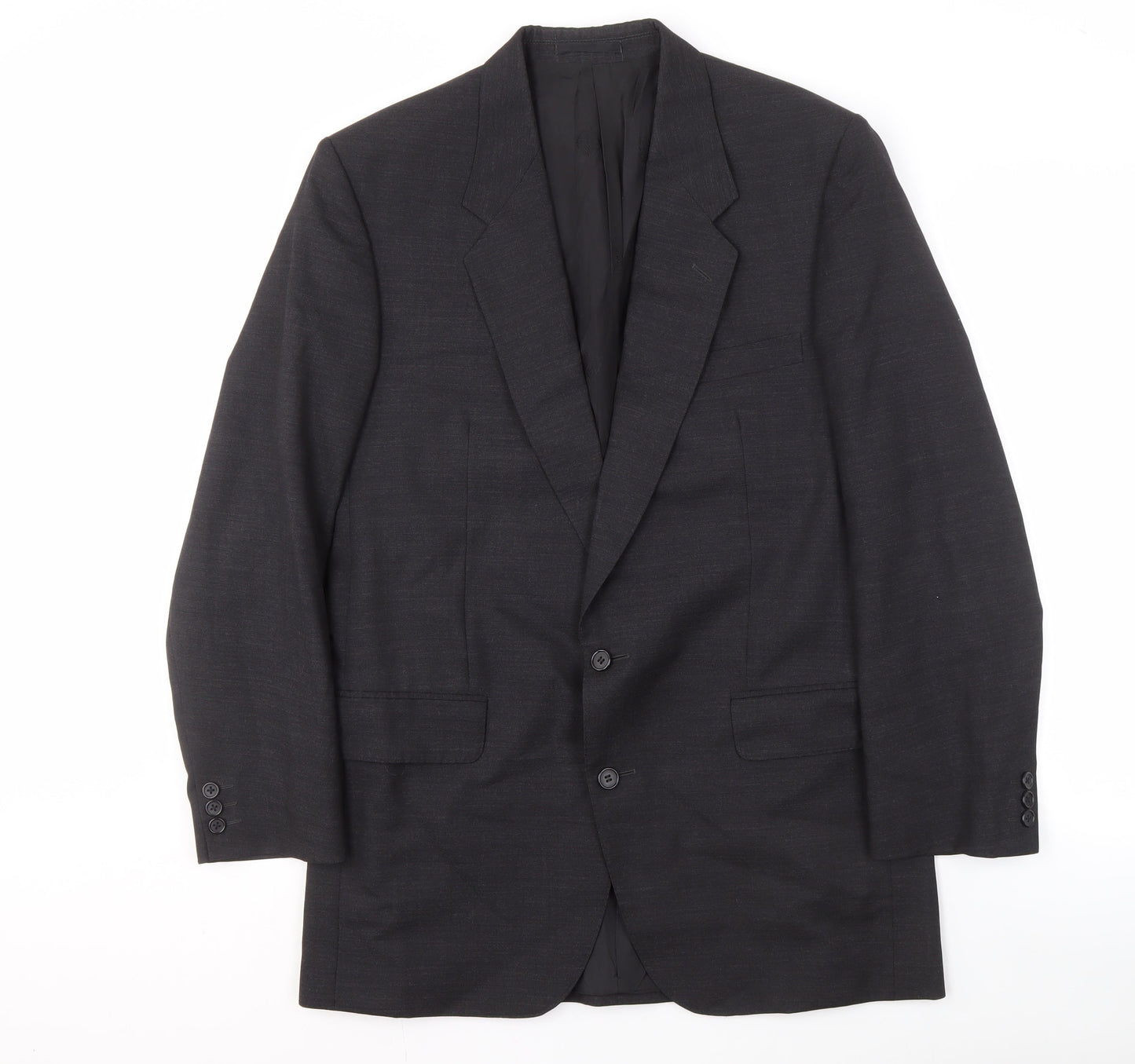Crombie Men's Grey Wool Blazer Size 40L Formal Look