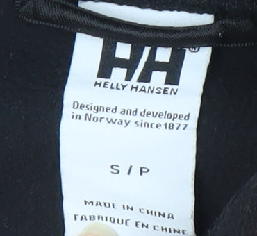Brand and care label for Helly Hansen Women's Black Pullover Sweatshirt, size S