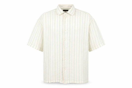 Ted Baker Men Ivory Striped Regular Fit Shirt