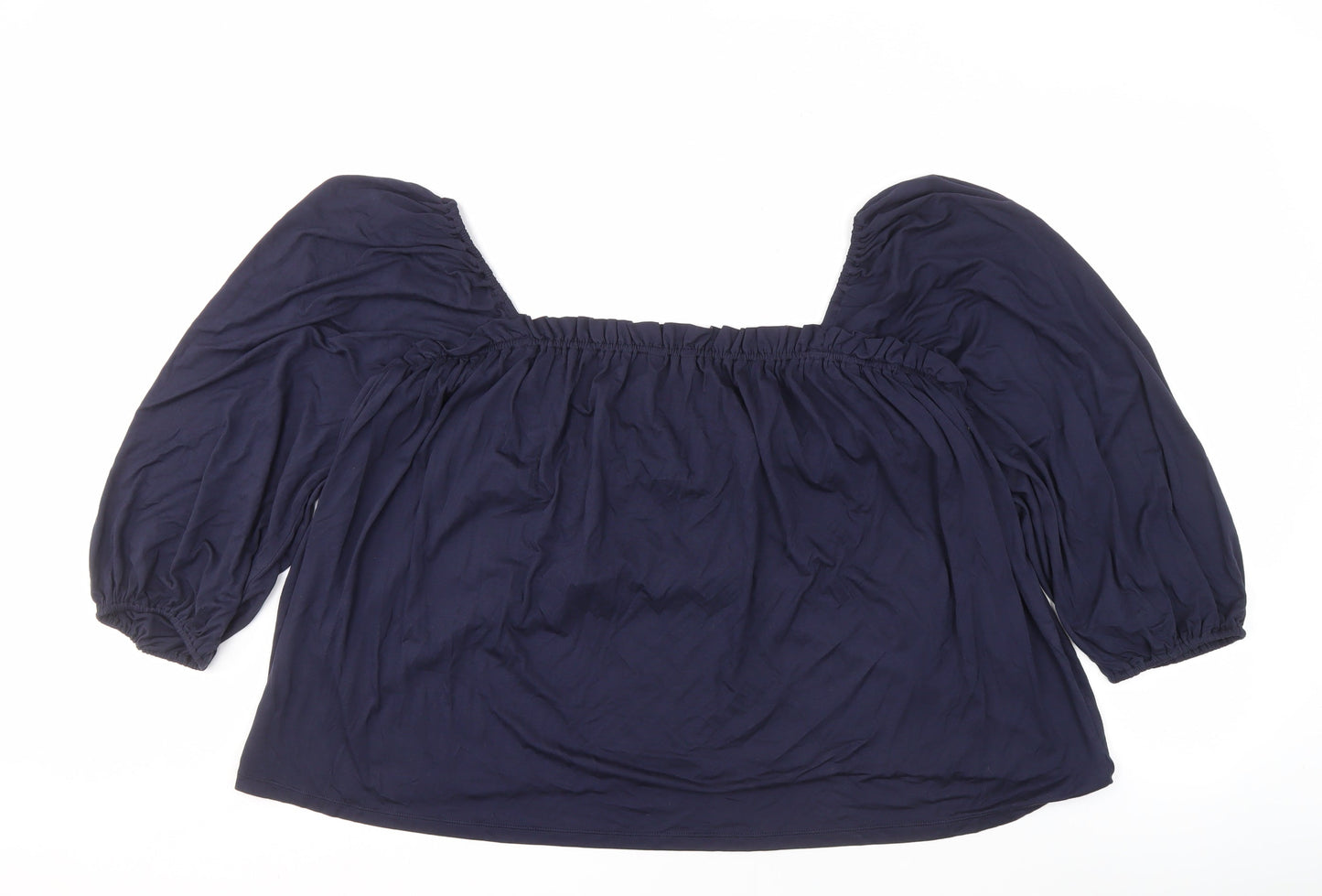 Boden Women's Blue Tunic Blouse, Size 18, 3/4 Sleeve