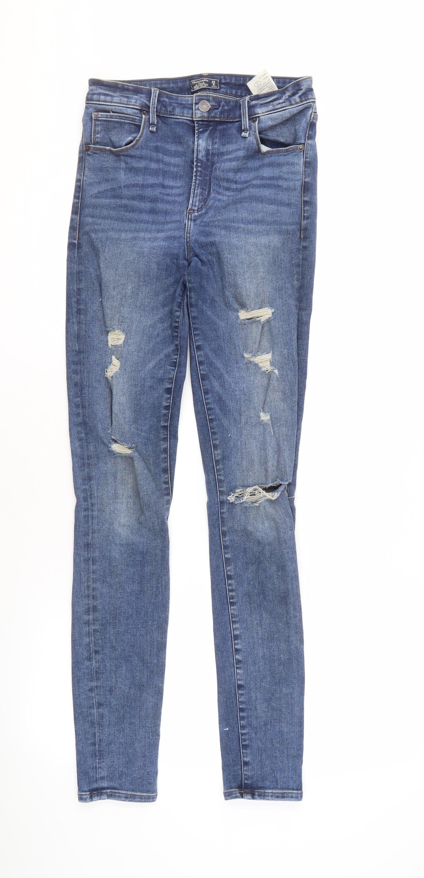 Abercrombie & Fitch Men's Blue Skinny Jeans Size 25