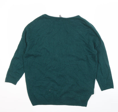 Laura Ashley Women's Green Pullover Jumper, Size 8