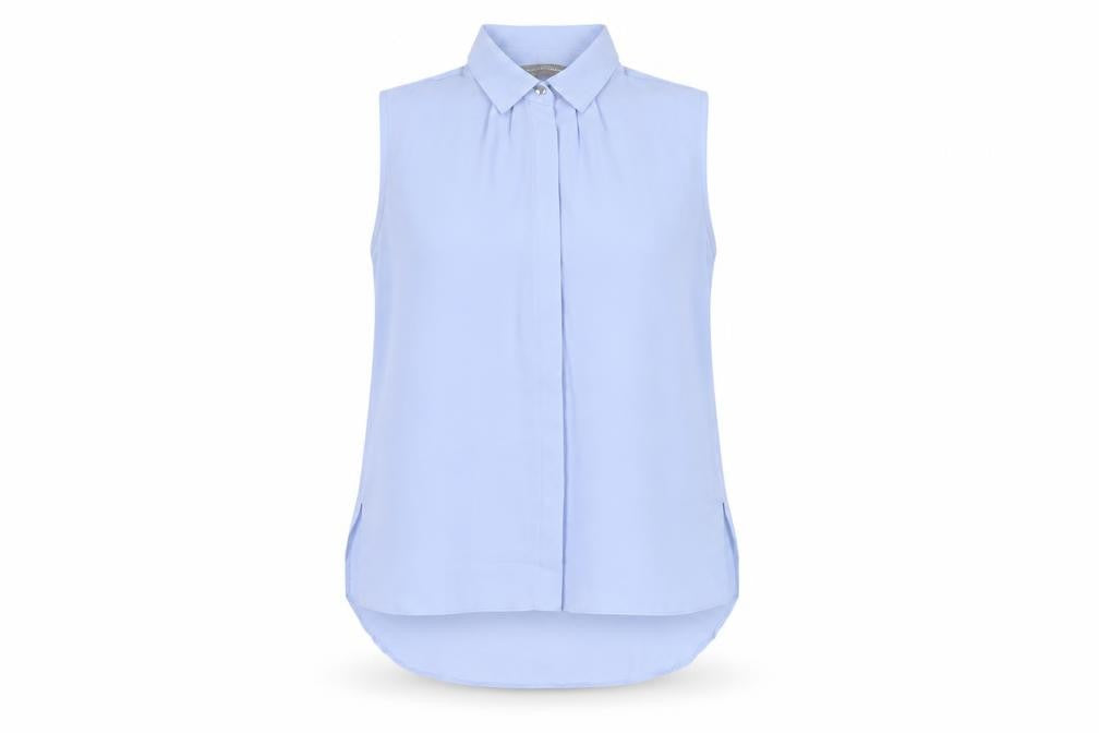Dorothy Perkins Women's Blue Sleeveless Blouse, Size 6